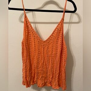 Free People Orange Studded Women's Tank